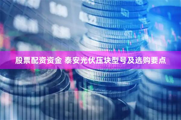 股票配资资金 泰安光伏压块型号及选购要点